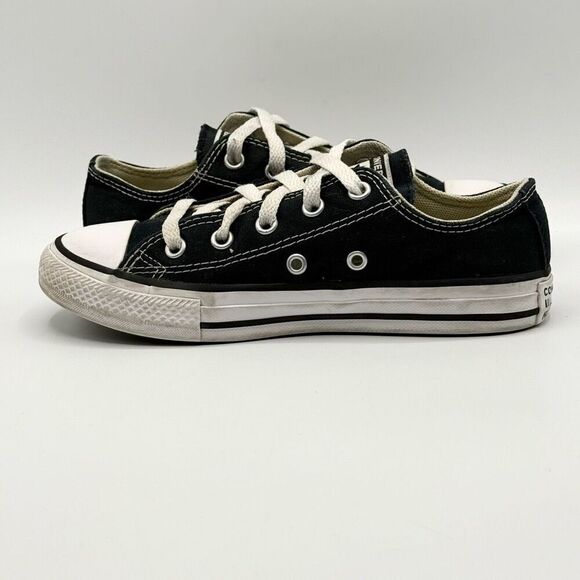 Converse Chuck Taylor All Star Black Canvas Lace Up Sneakers - Big Kid US 1 - Picture 6 of 12
